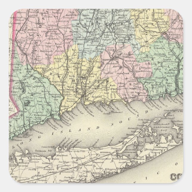 Anslutning Fyrkantigt Klistermärke (Framsida)