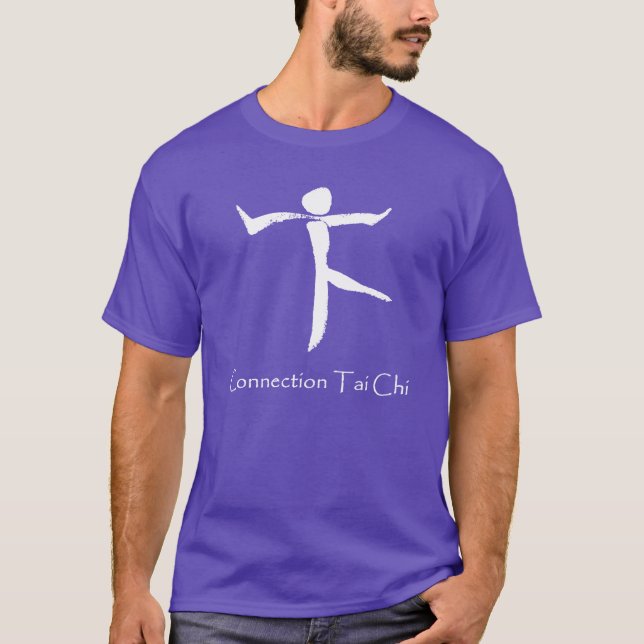 Anslutning Tai Chi manar vit logotyp T-Shirt (Framsida)