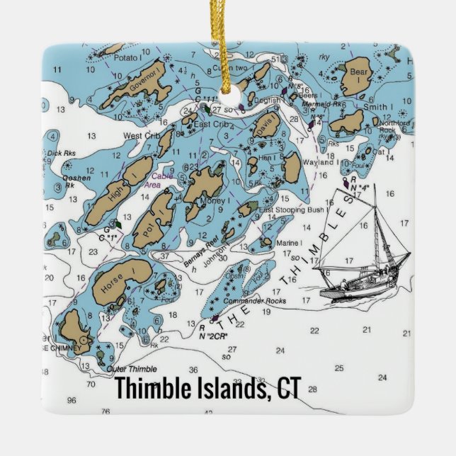 Anslutningsdiagram för Thimble Island Julgransprydnad Keramik (Framsida)