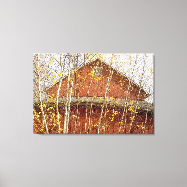 Anslutningsfält på hösten canvastryck (Framsida)