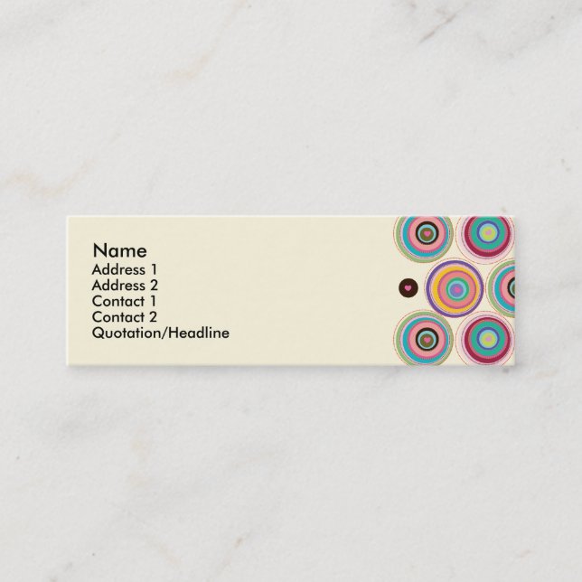 Anslutningshjärtor profilerar kortmallen mini visitkort (Framsida)