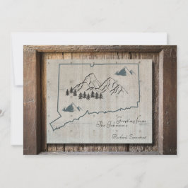 Anslutningskort Rustic Wood Mountain Greeting Card
