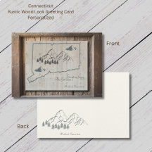 Anslutningskort Rustic Wood Mountain Greeting Card