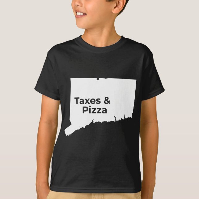 Anslutningsskatter och anslutningsPizza T Shirt (Framsida)