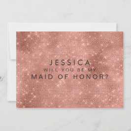 Ansökningskort för ro Glam Glitter Maid of honor Inbjudningar