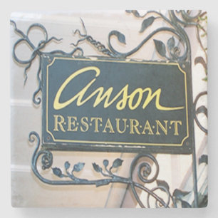 Anson restaurang Charleston, Sc. Stenunderlägg
