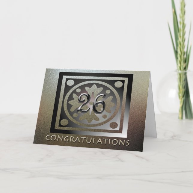 Anställd Elegant för 26-årsjubileum Golden Kort (Framsida)
