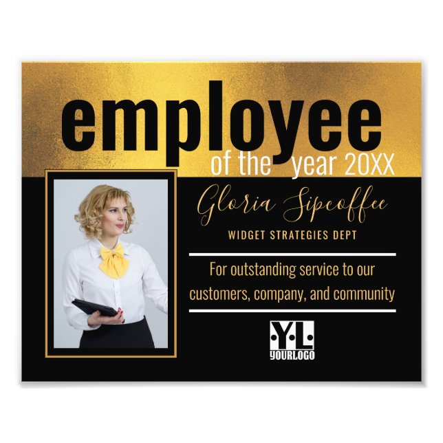 Anställd för årets fototilldelningscertifikat fototryck (Framsidan)