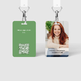 Anställd Foto Namn och Titel QR-kod Grön
