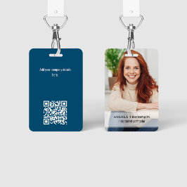 Anställd fotonamn och titel QR-kod