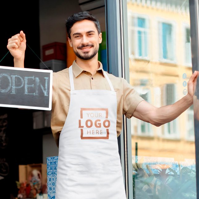 Anställd Logotyp för anpassningsbar Business Compa Långt Förkläde (Skapare uppladdad)