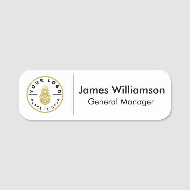 Anställd Logotyp för professionell Business Anpass Namnbricka (Framsida)