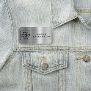 Anställd Logotyp i silver Personlig Business Namnbricka