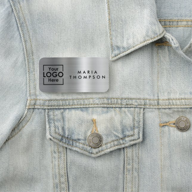Anställd Logotyp i silver Personlig Business  Namnbricka (På plats)