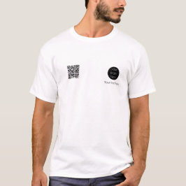 Anställd Namn QR-kod för Business Logotyp-webbplat T Shirt