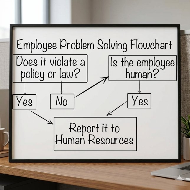 Anställd Problemlösare Human Resource Flödesschema Poster (Skapare uppladdad)