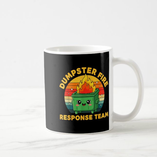 Anställd Soptröga Svarsteam Fula Jul  Kaffemugg (Höger)