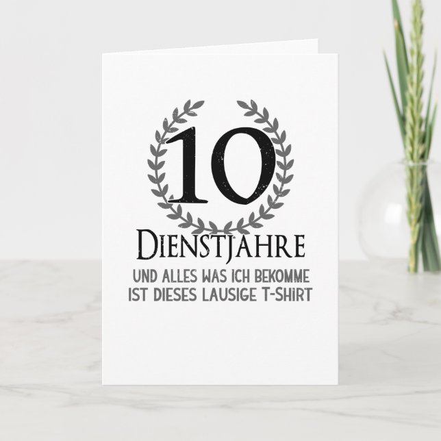 Anställda 10-årsfirma kort (Framsida)