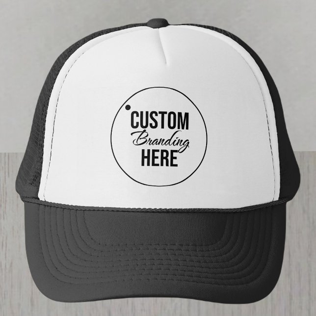 Anställda eller svälla svart och vit Logotyp i anp Keps (logo trucker hat)