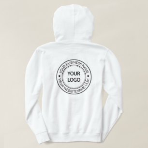 Anställda i anpassningsbar Business Logotyp    Bak Hoodie