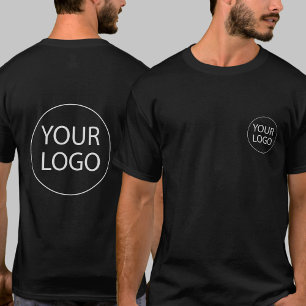 Anställda i anpassningsbar Business Logotyp Bak T Shirt