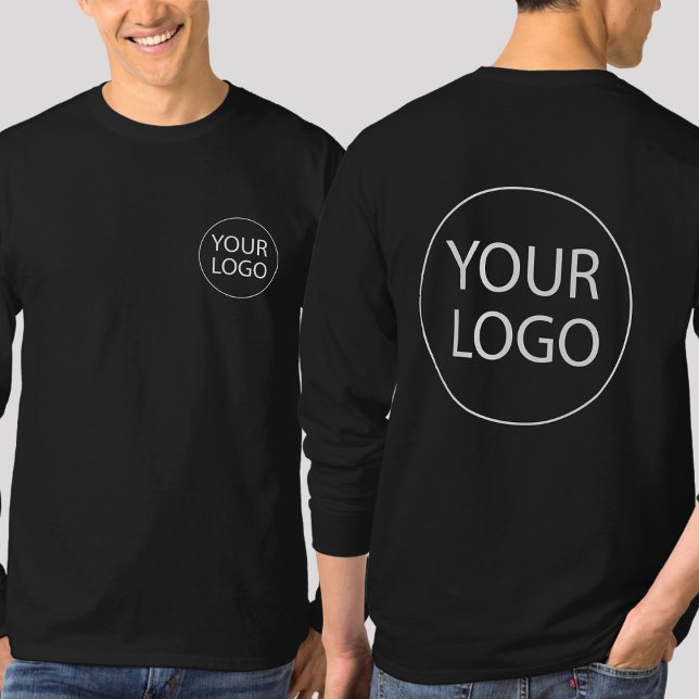 Anställda i anpassningsbar Business Logotyp  | Bak T Shirt (Skapare uppladdad)
