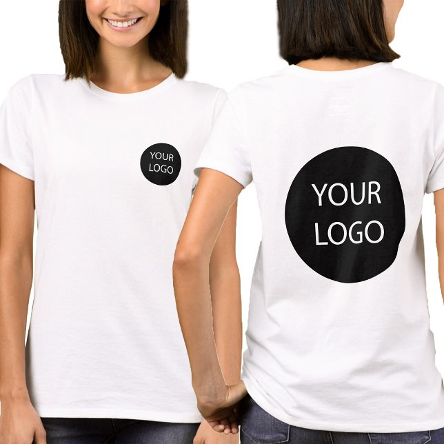 Anställda i anpassningsbar Business Logotyp  | Bak T Shirt (Skapare uppladdad)
