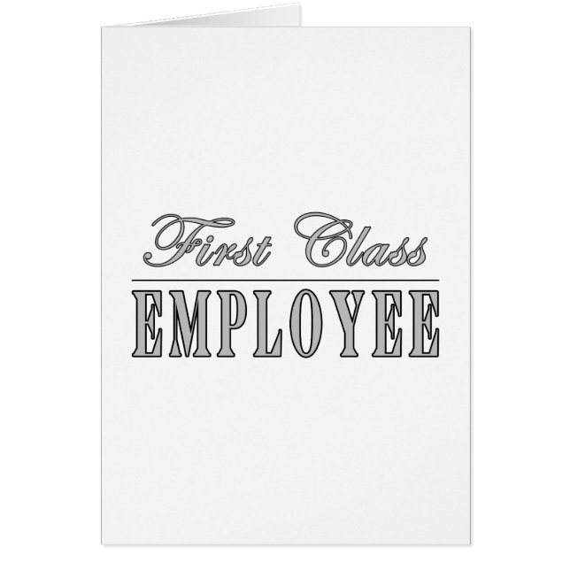 Anställda i första klass hälsningskort (Framsidan)