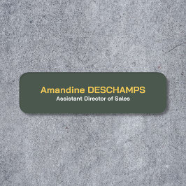 Anställda i guld & Forest Grönt Namn bricka Namnbricka