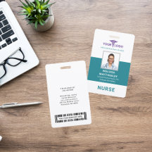 Anställda i Health Company Logotyp och foto-ID