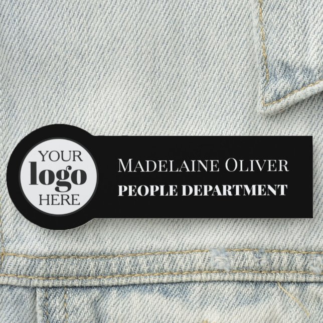 Anställda inom svartvit Logotyp Namnbricka (Skapare uppladdad)