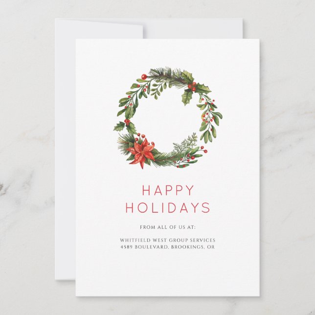 Anställda och kunder inom Logotypen Julkort (Framsida)