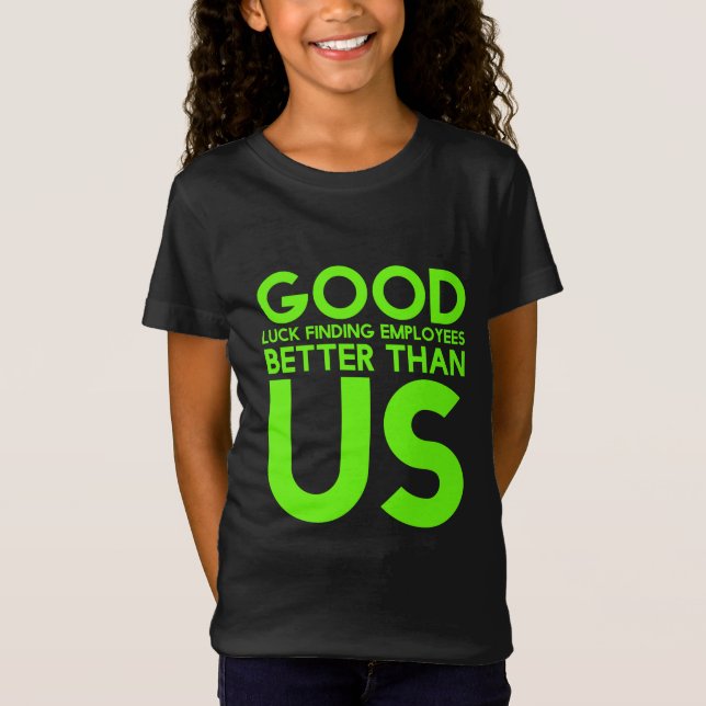 Anställda som lämnar eller sparat på arbetsgåvor t t shirt (Framsida)