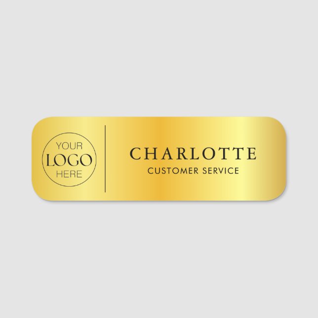 Anställda vid kontoret för Logotyp av övertoningsA Namnbricka (Framsida)