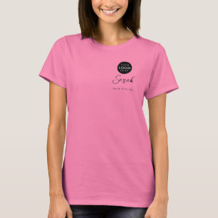 Anställdas namn Företagets logotyp Hår Salong T Shirt