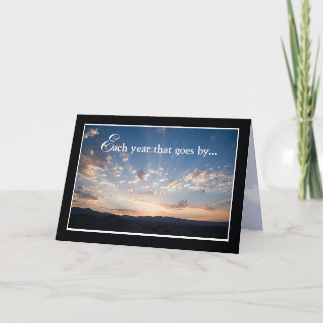 Anställningsår, liggande Himlar Kort (Framsida)