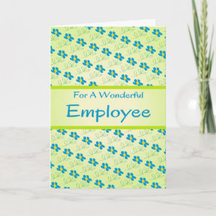 Anställningsårskort med Blommigt design Kort