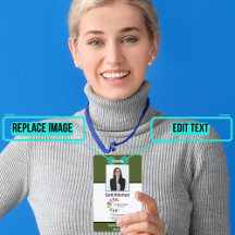 Anställningsbricka för säkerhets-ID - Lodrät