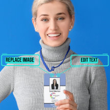 Anställningsbricka för säkerhets-ID - Lodrät