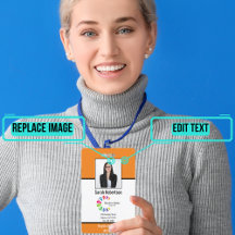 Anställningsbricka för säkerhets-ID - Lodrät