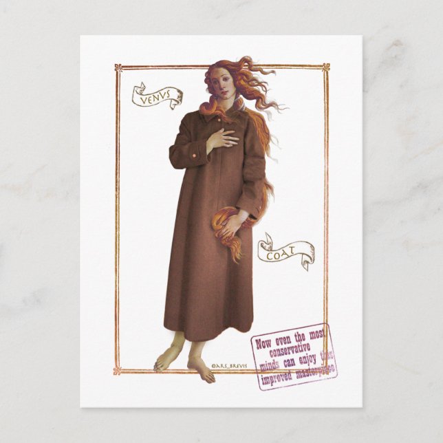 "Anständig" Venus vykort (Framsida)