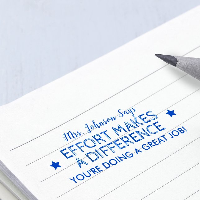 Ansträngningar för att göra Underbara Personliger Självfärgande Stämpel (Effort Doing A Great Job Personalized Teachers Self-inking Stamp)