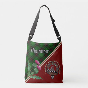 Anstruther Klan Badge & Tartan Crossbody Bag Axelväska