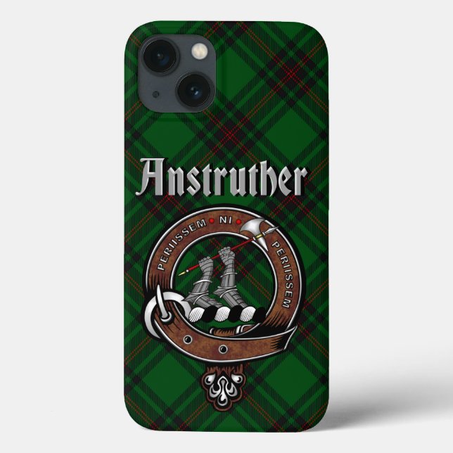 Anstruther Klan Badge &Tartan Phone Case (Baksida)