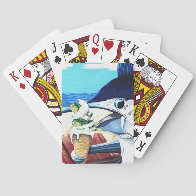 Anstrykningar av sommaren som leker kort spel kort (Baksidan)