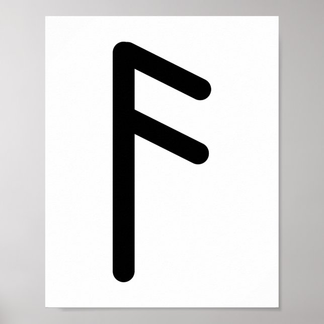 ANSUZ (Kommunikation, Gudomlig Inspiration) | Nord Poster (Framsidan)