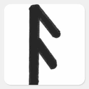ansuz rune fyrkantigt klistermärke