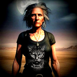 Ansvarig dam-katt t shirt