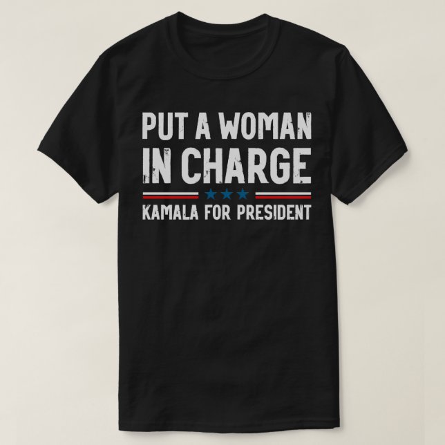 Ansvarig kvinna i Kamala för valet T Shirt (Design framsida)