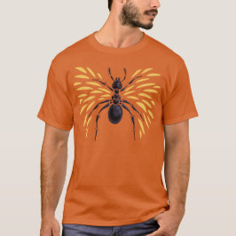 Ant Art Insekt Älskare Fiery Orange Entomologi Tee Shirt
